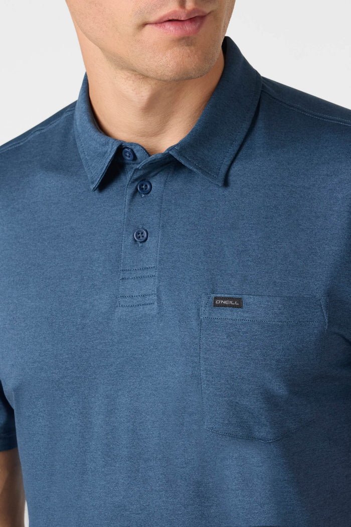 TRVLR UPF Polo - Navy Heather | O'Neill