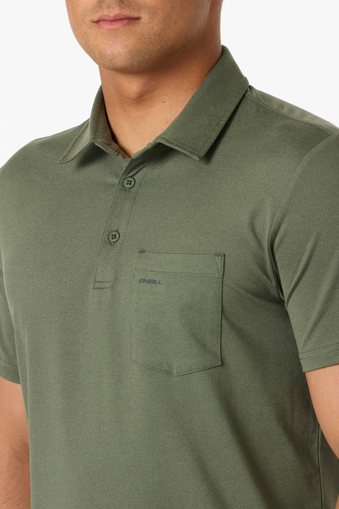 TRVLR UPF Polo - Htr Dk Olive | O'Neill