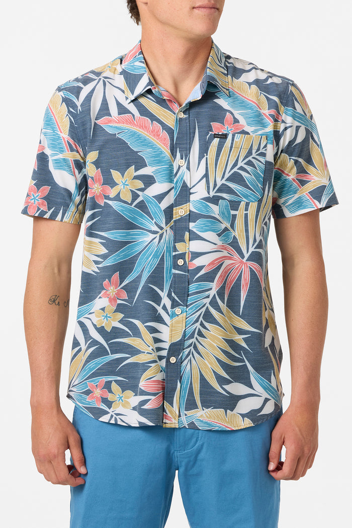 TRVLR UPF Traverse Slub Relaxed Fit Shirt - Midnight Navy | O'Neill