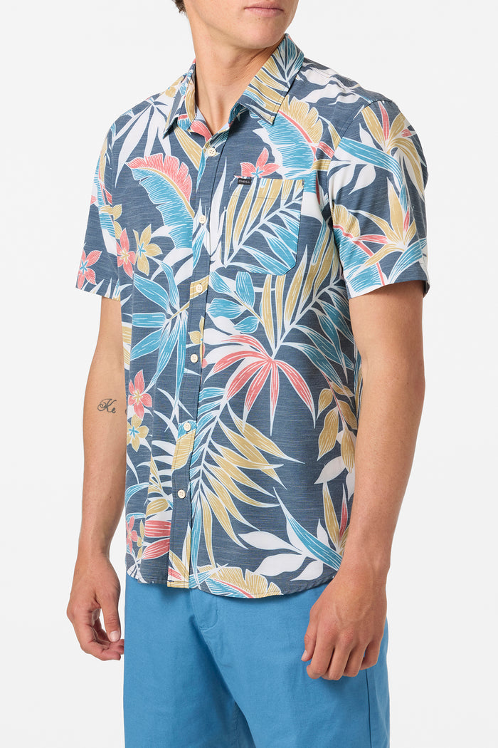 TRVLR UPF Traverse Slub Relaxed Fit Shirt - Midnight Navy | O'Neill
