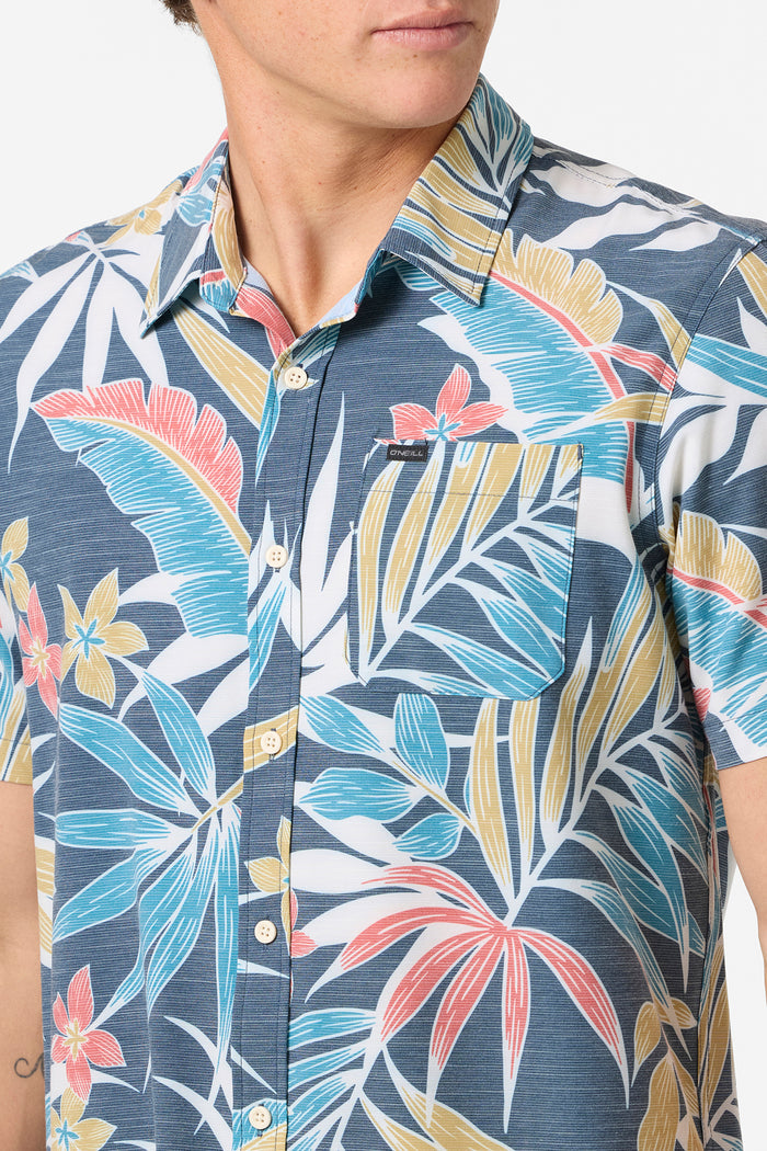 TRVLR UPF Traverse Slub Relaxed Fit Shirt - Midnight Navy | O'Neill
