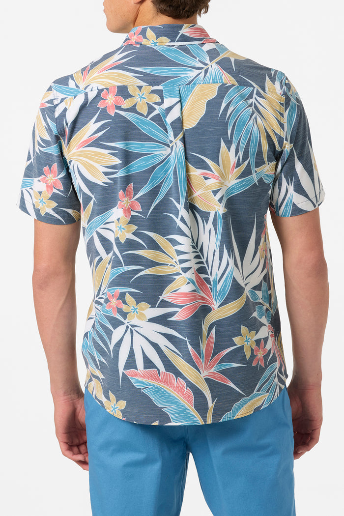 TRVLR UPF Traverse Slub Relaxed Fit Shirt - Midnight Navy | O'Neill