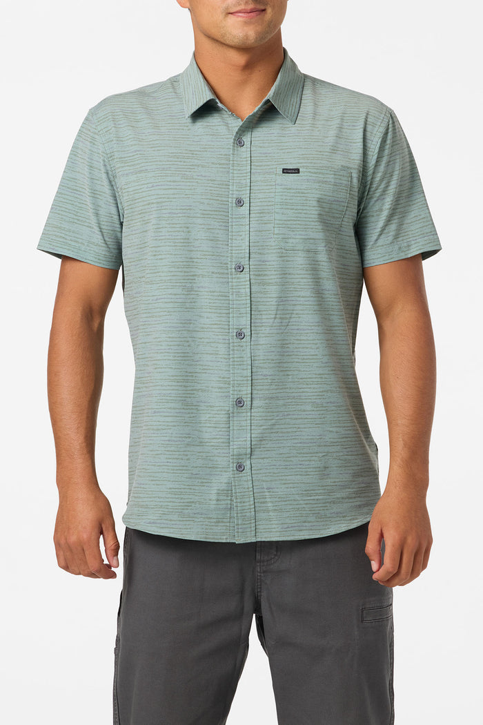 TRVLR UPF Traverse Stripe Standard Fit Shirt - Sage | O'Neill