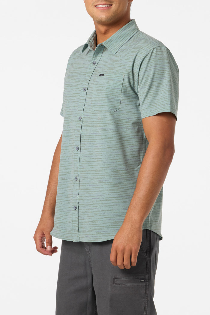 TRVLR UPF Traverse Stripe Standard Fit Shirt - Sage | O'Neill