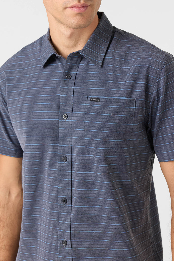 TRVLR UPF Traverse Stripe Standard Fit Shirt - Black 2 | O'Neill
