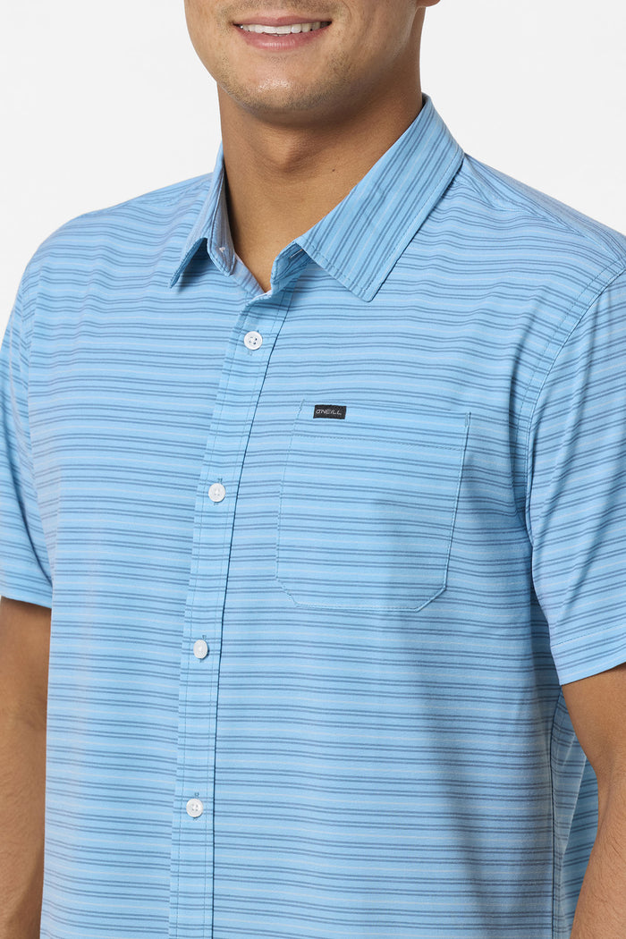 TRVLR UPF Traverse Stripe Standard Fit Shirt - Blue Fade | O'Neill