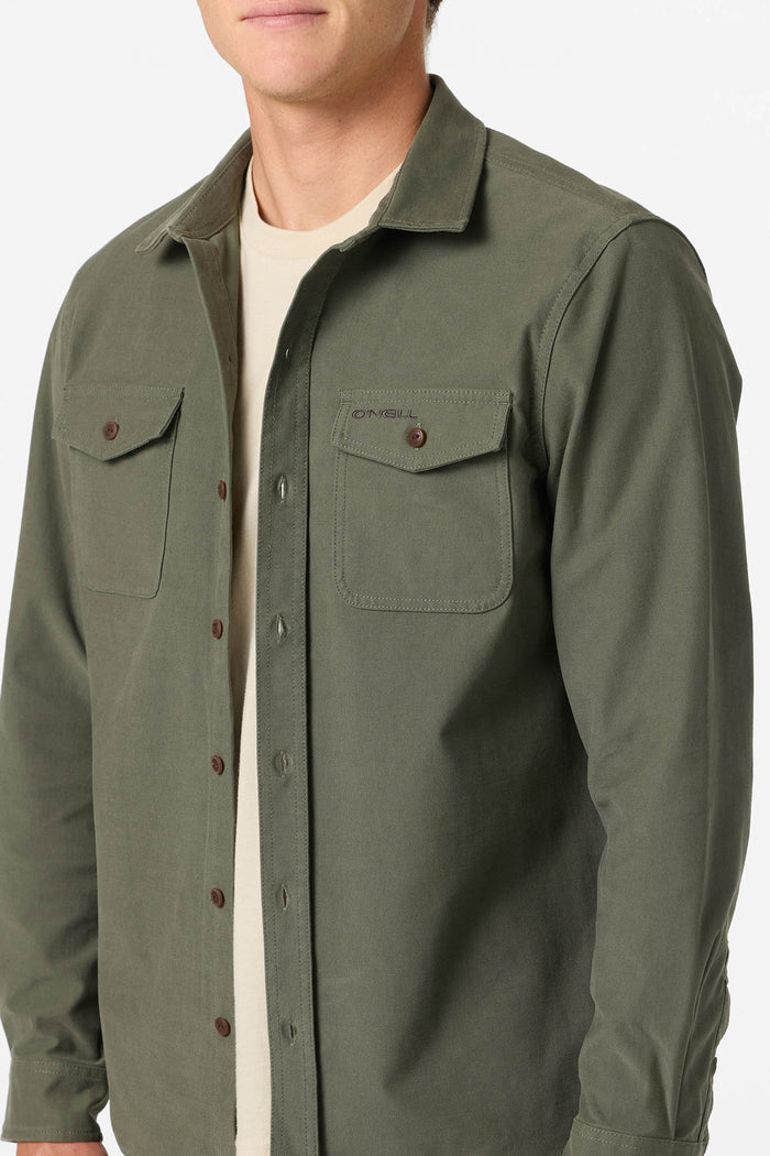 Unified Overshirt Standard Fit Long Sleeve Shirt - Dark Olive | O'Neill
