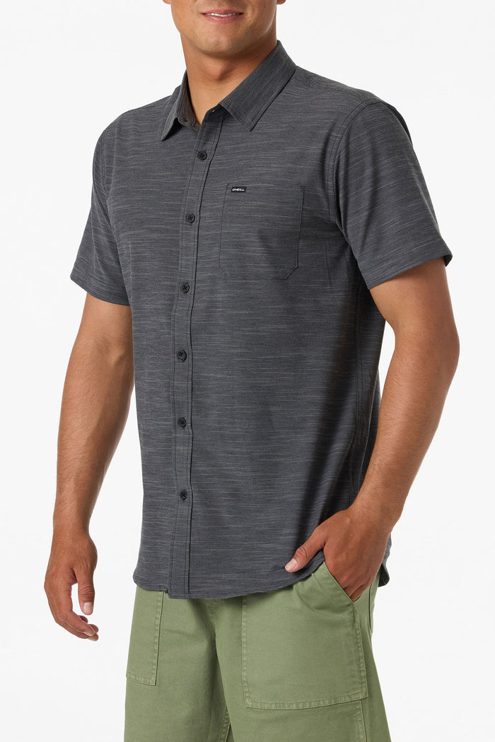 UPF Slub Solid Standard Fit Shirt - Black | O'Neill
