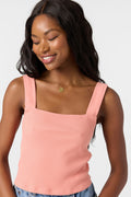 Vanessa Solid Sleeveless Top - Coral Haze | O'Neill