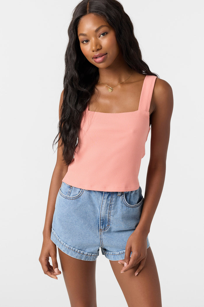 Vanessa Solid Sleeveless Top - Coral Haze | O'Neill