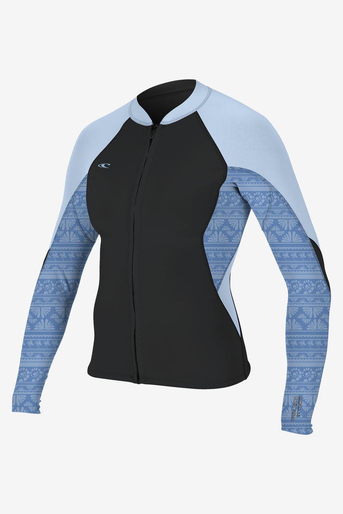 Women's Bahia 1/0.5mm Front Zip Jacket - Steel/Cham | O'Neill
