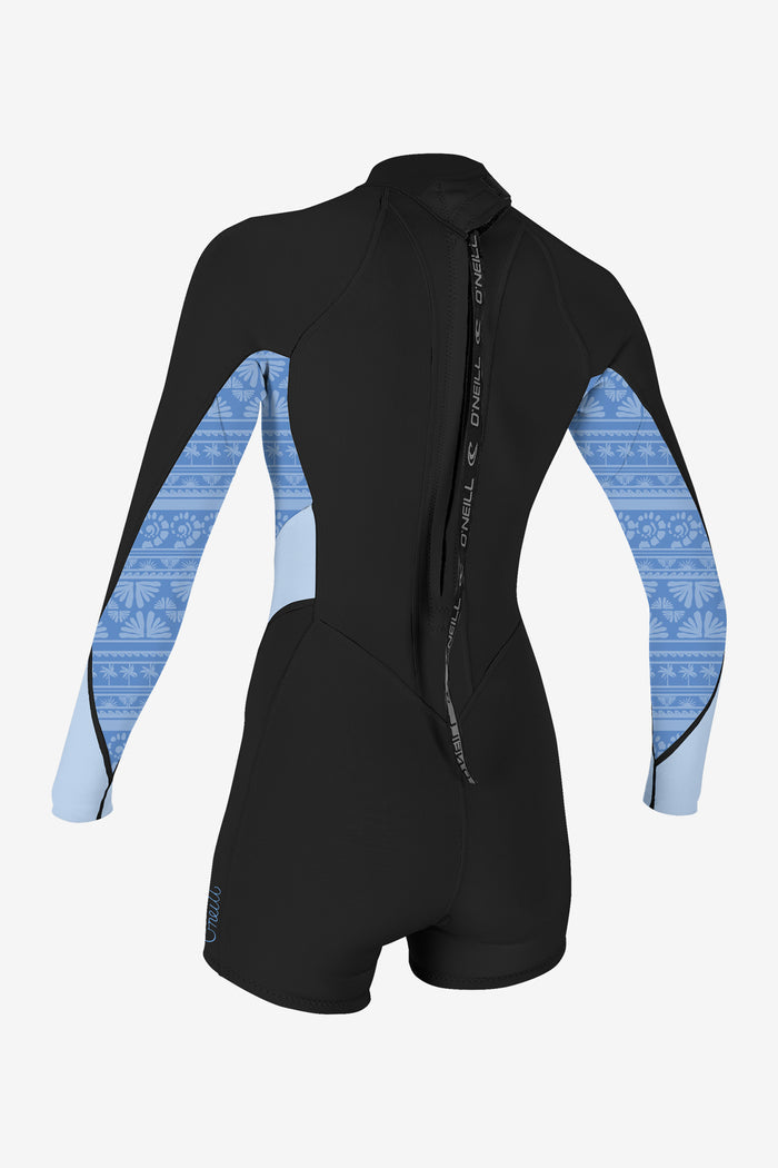 Women's Bahia 2/1mm Back Zip L/S Spring Wetsuit - Blk/Cham | O'Neill