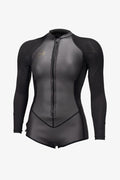 Women's Bahia 2/1mm Front Zip L/S Surf Suit - Glideblk/Blk/Blk | O'Neill