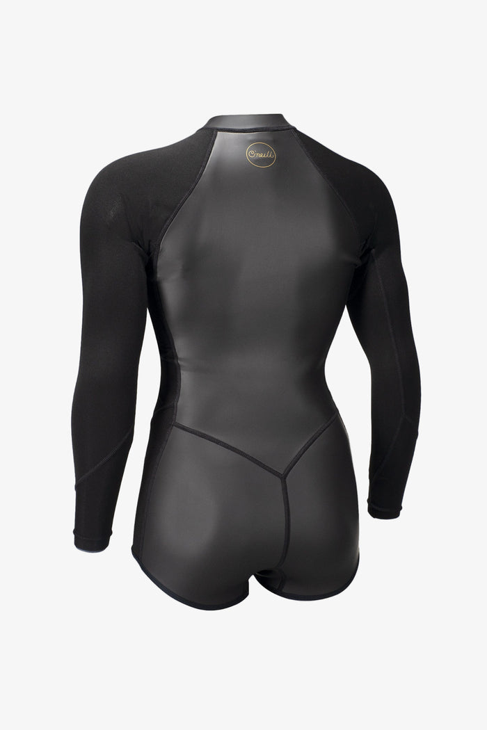 Women's Bahia 2/1mm Front Zip L/S Surf Suit - Glideblk/Blk/Blk | O'Neill