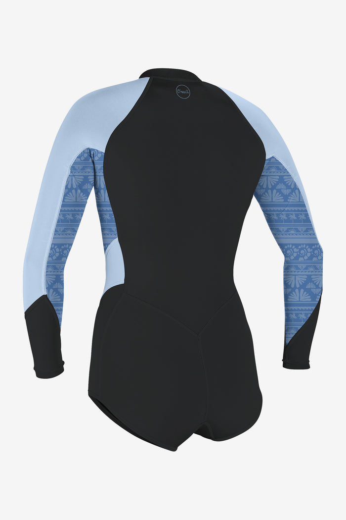 Women's Bahia 2/1mm Front Zip L/S Surf Suit - Steel/Cham | O'Neill