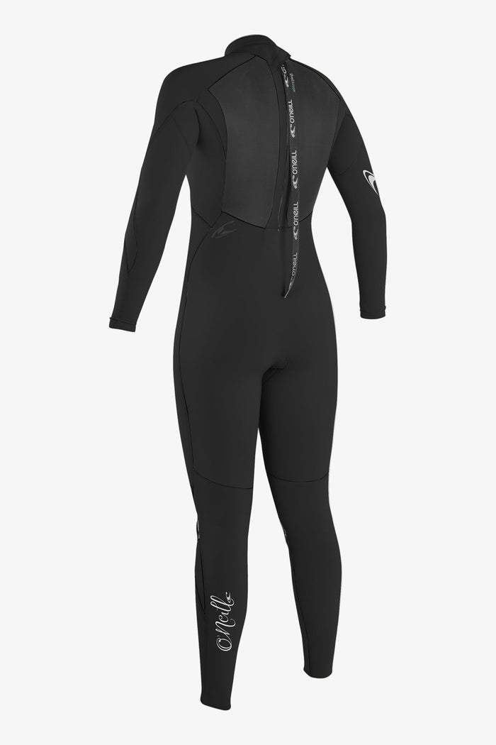 Women's Epic 4/3mm Back Zip Full Wetsuit - Blk/Blk | O'Neill