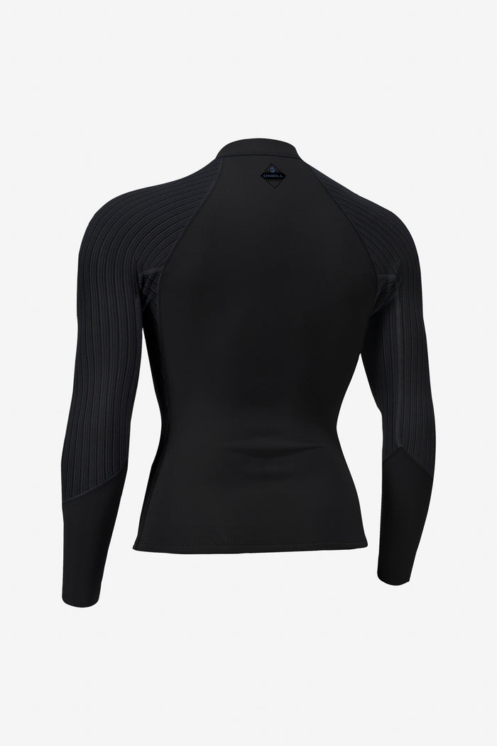 Women's Hyperfreak 2mm Front Zip Jacket - Blk/Blk | O'Neill