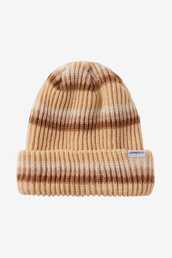 Women's Market Stripe Beanie - Tobacc Brw | O'Neill