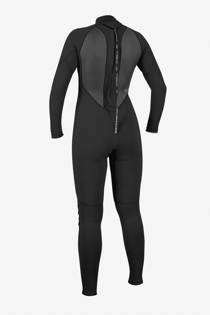 Women's Reactor-2 3/2mm Back Zip Full Wetsuit - Blk/Blk | O'Neill
