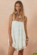 Yaya Lace Scarf Mini Dress