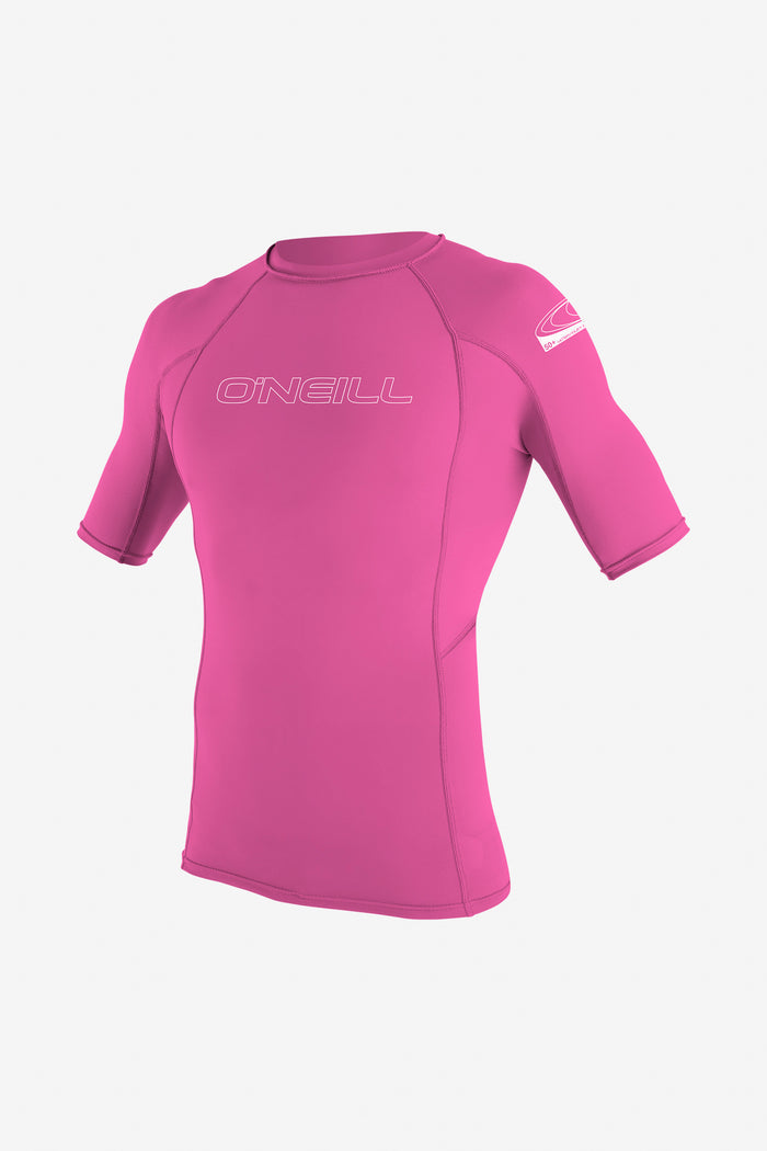 Youth Basic Skins 50+ S/S Rash Guard - Fox Pink | O'Neill