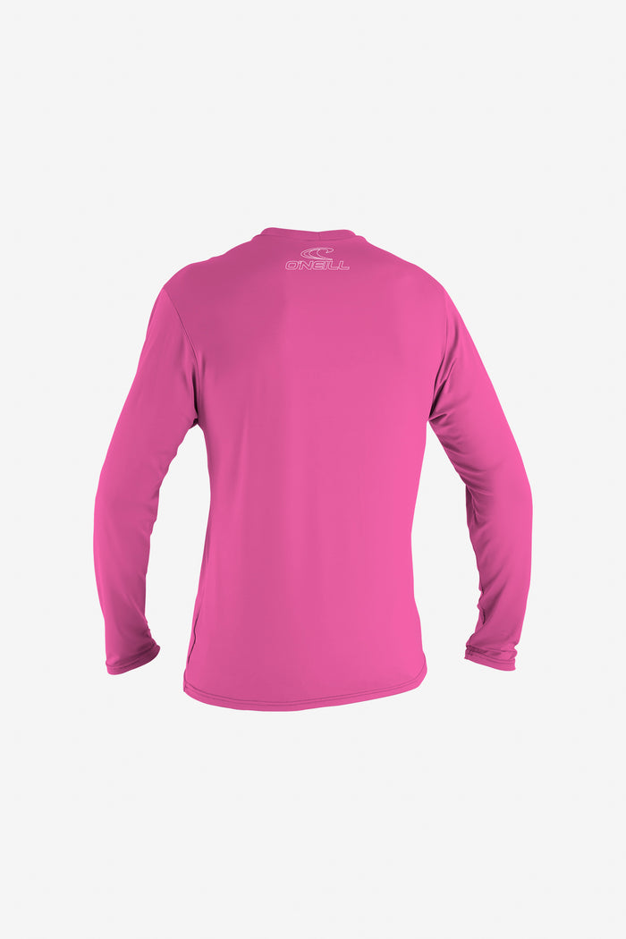 Youth Basic Skins 50+ L/S Sun Shirt - Fox Pink | O'Neill