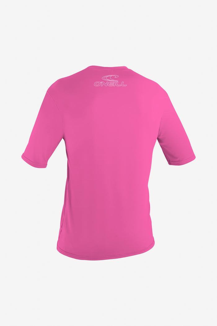 Youth Basic Skins 50+ S/S Sun Shirt - Fox Pink | O'Neill