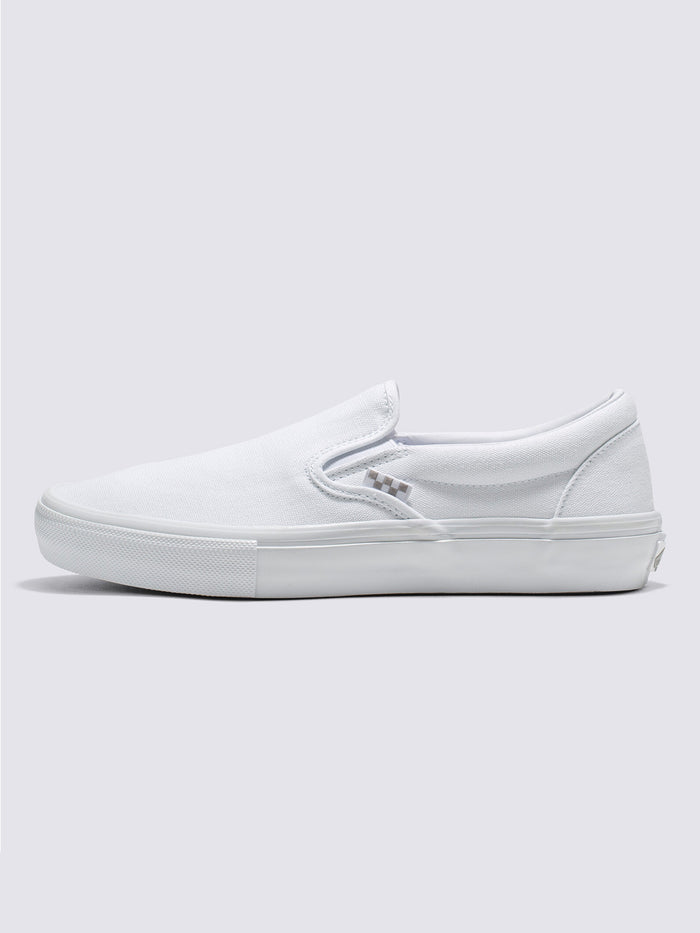 Zapatilla Adulto Skate Slip On Blanco Vans