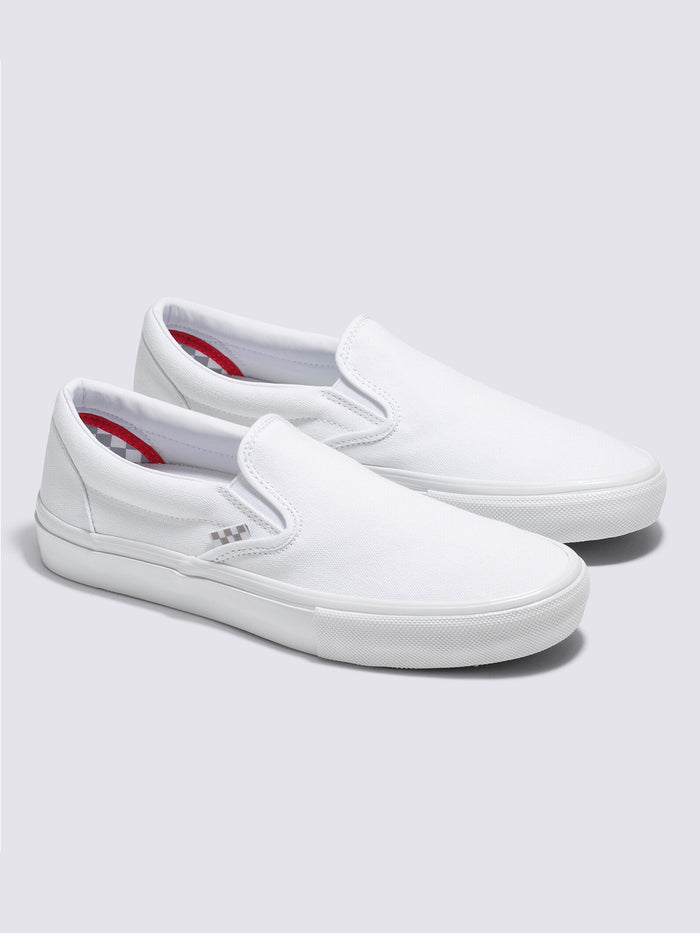 Zapatilla Adulto Skate Slip On Blanco Vans