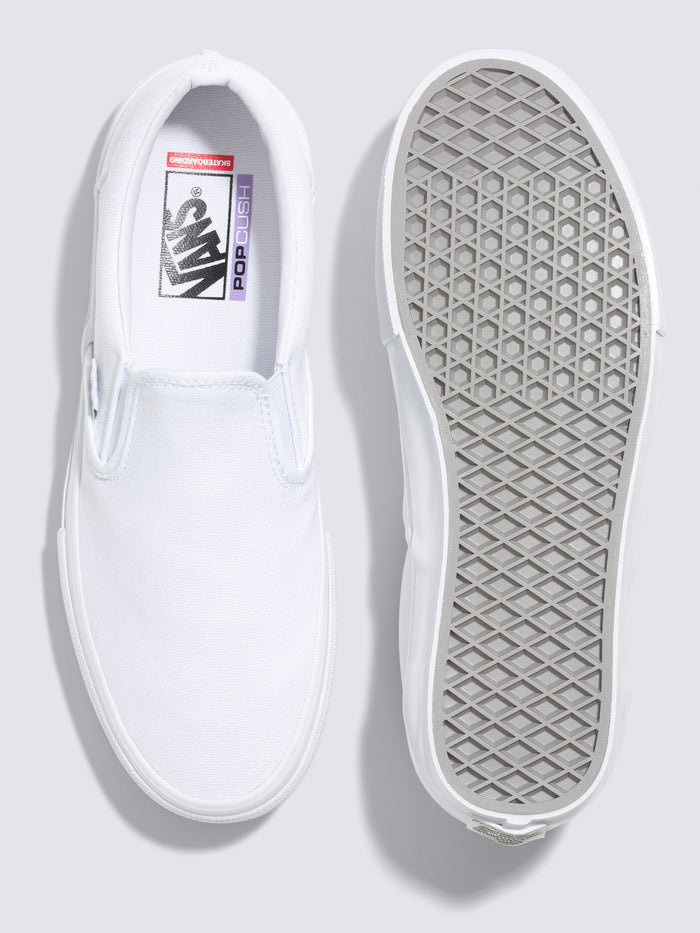Zapatilla Adulto Skate Slip On Blanco Vans