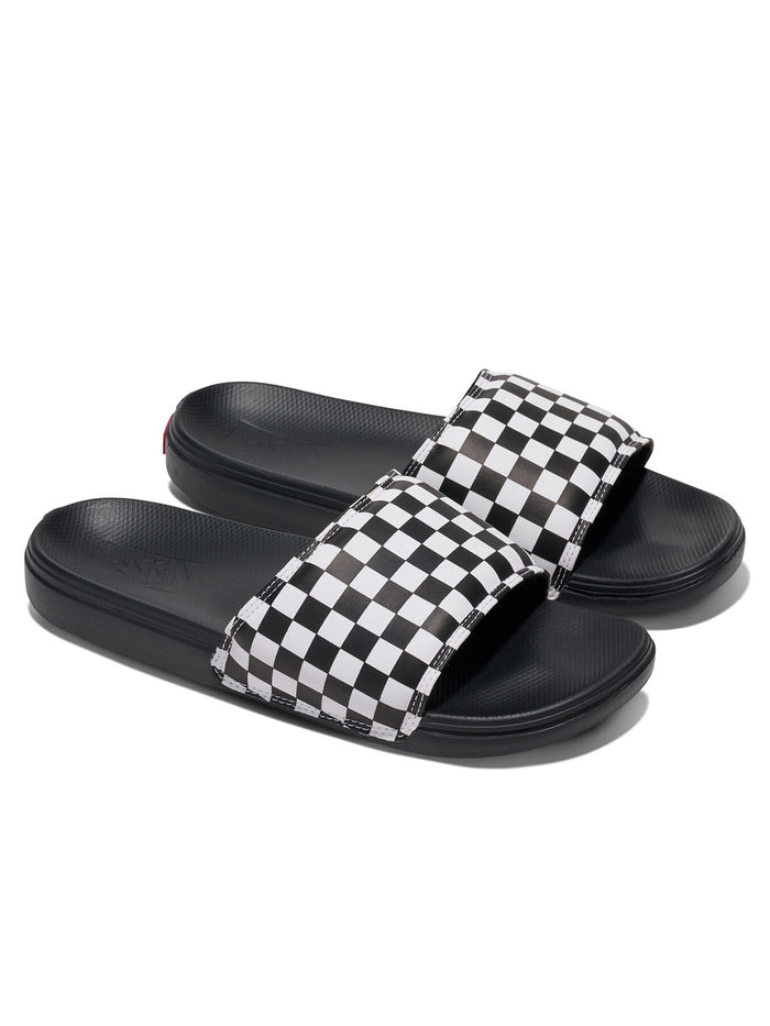 Zapatillas MnLa COsta SliDe-On (Checkerboard) True White/Black
