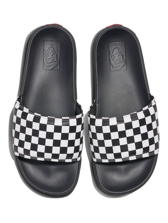 Zapatillas MnLa COsta SliDe-On (Checkerboard) True White/Black