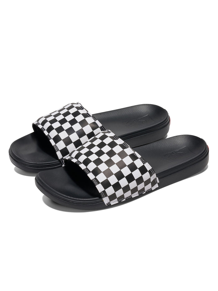 Zapatillas MnLa COsta SliDe-On (Checkerboard) True White/Black