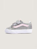 Zapatilla Niña (4 A 8 Años) Old Skool Velcro Celeste