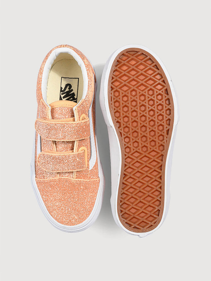 Zapatilla Niño (5 A 12 Años) Old Skool Velcro Naranja Vans