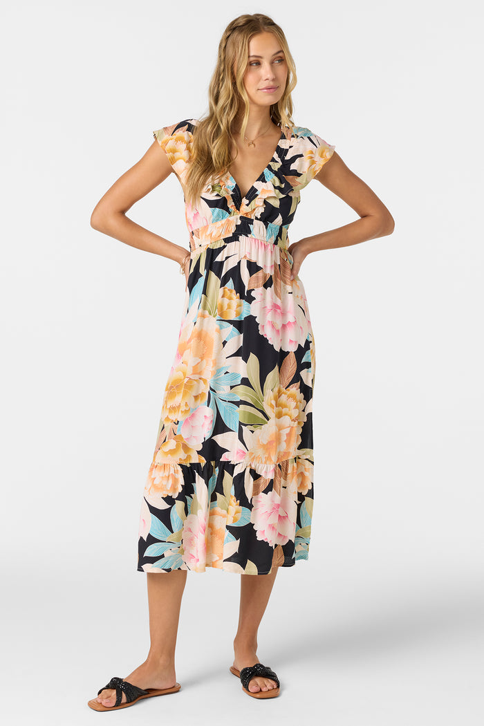 Zetta Midi Dress - Black | O'Neill