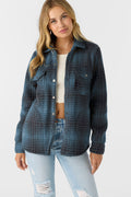 Zuma High Pile Overshirt Jacket - Blue Shadow | O'Neill