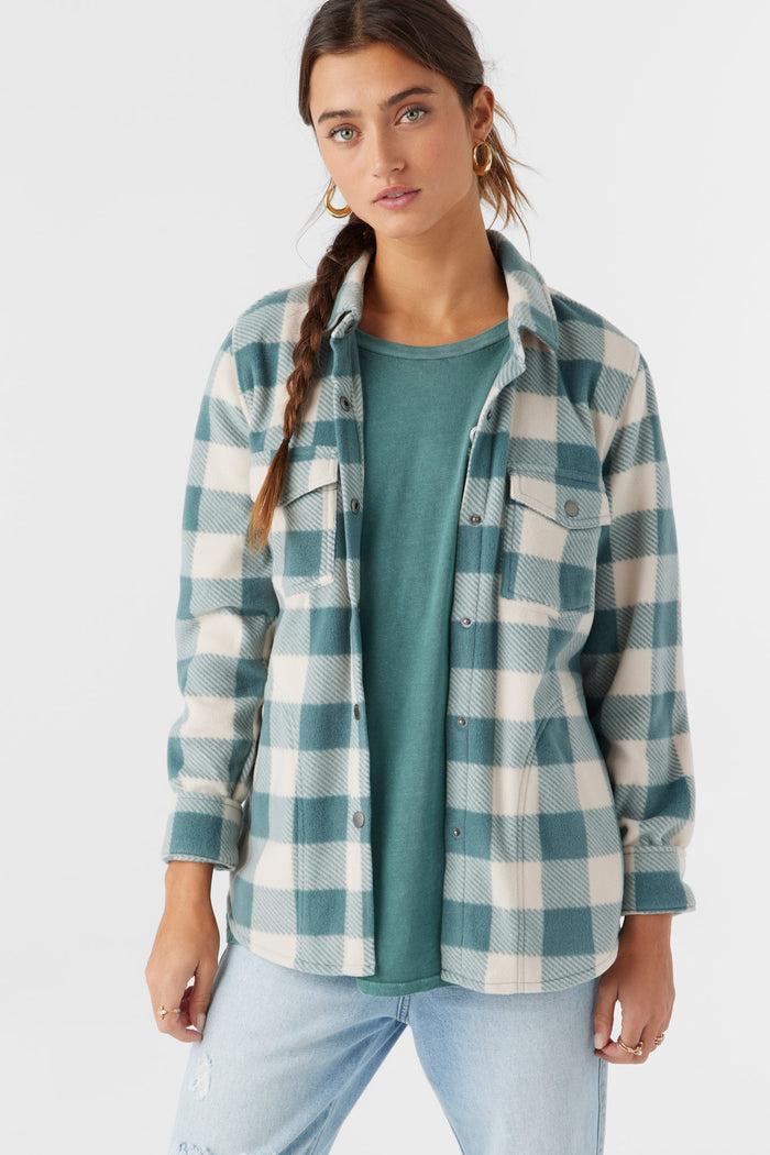 Zuma Superleece Flannel Shirt - Silver Pine | O'Neill