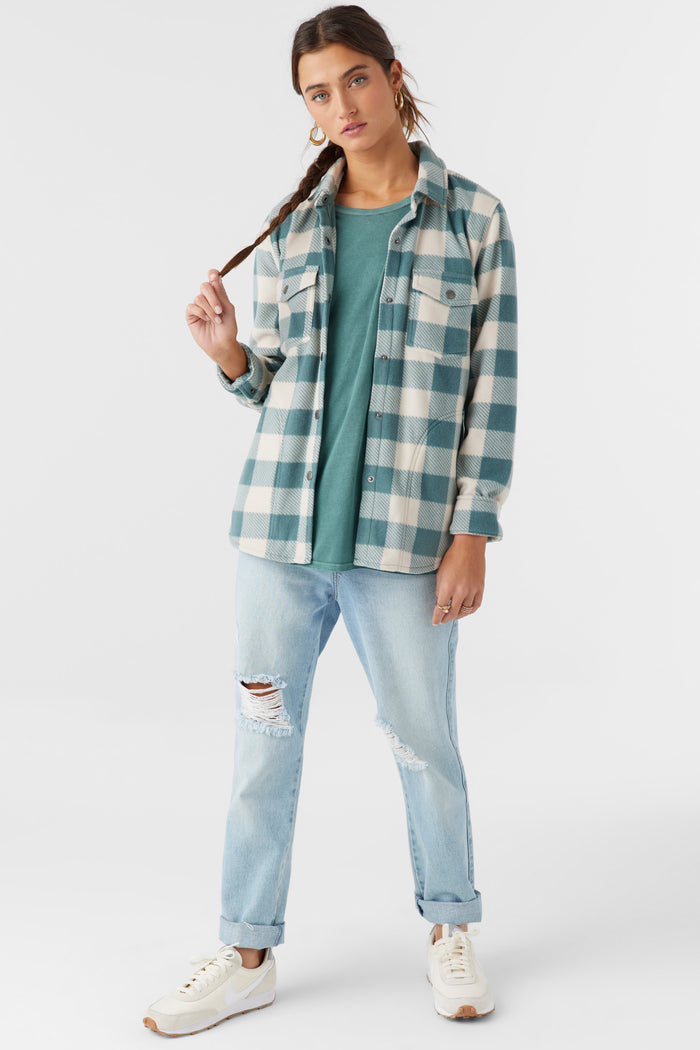 Zuma Superleece Flannel Shirt - Silver Pine | O'Neill