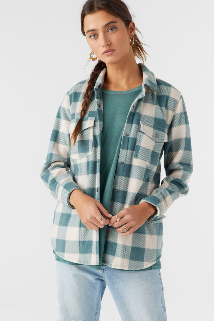 Zuma Superleece Flannel Shirt - Silver Pine | O'Neill